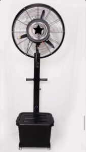Misting fan on rent in Mumbai – industrial pedestal mist fan by Accer Rentals