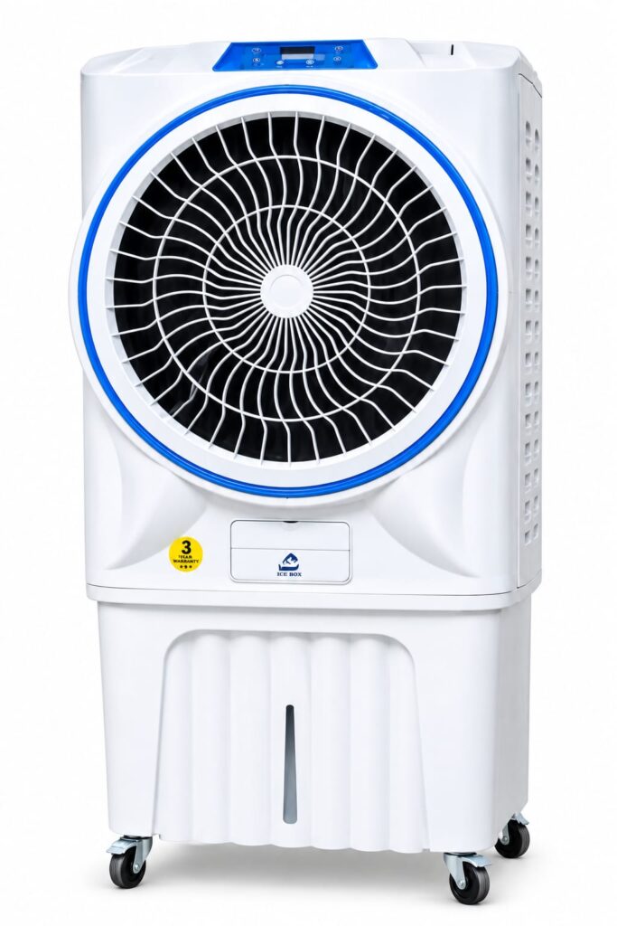 High airflow desert cooler on rent in Mumbai – 160 litre tank 20 feet throw by Accer Rentals